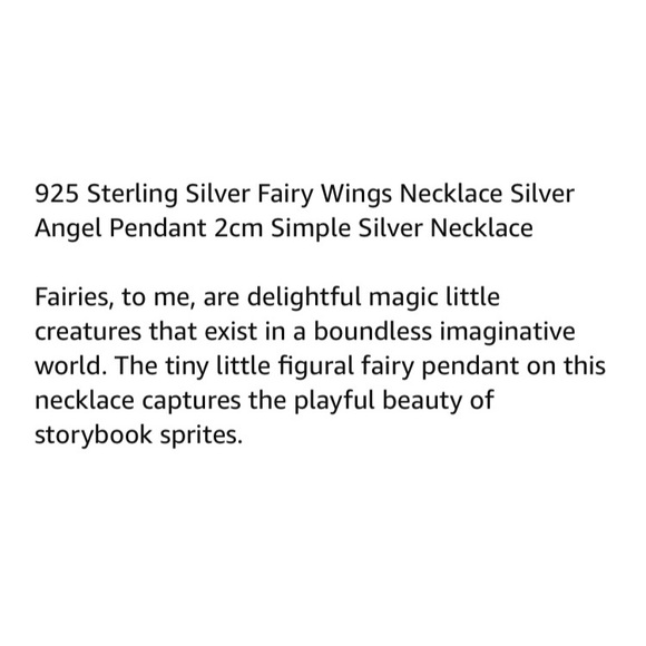 NIB 925 SterlingSilver Fairy Wing Pendant 💜💗💜 - Picture 14 of 14